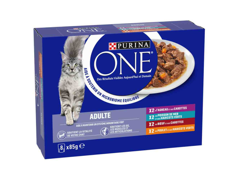 Purina ONE ADULT 8 x 85 g - Mix (4 sorter)