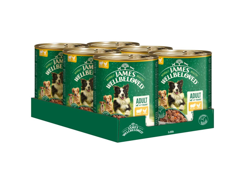 James Wellbeloved Adult Dog Hypoallergenic med lamm & kyckling - 6 x 800