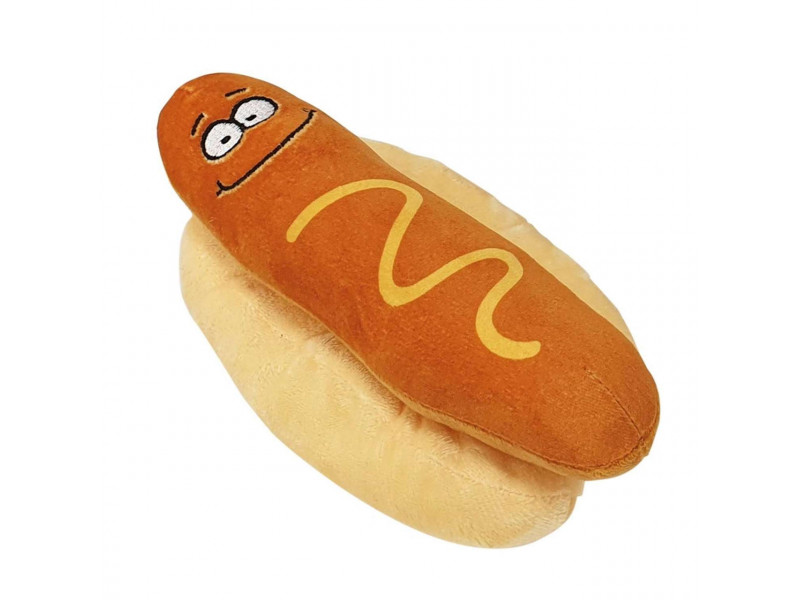 Hotdog i plysch Hundleksak - Hundleksak