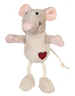 Kattleksak Plyschmus beige 11 cm