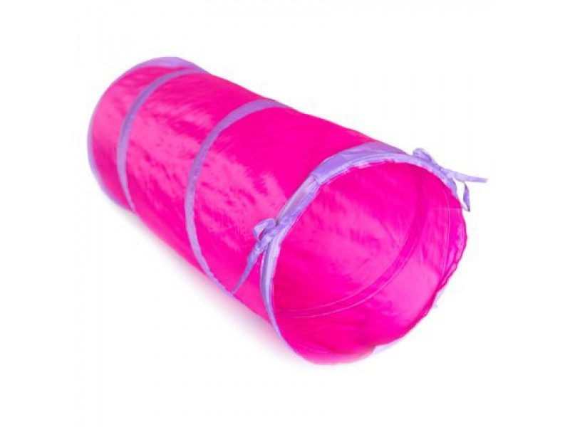 Prasseltunnel kattleksak Rosa 60 cm