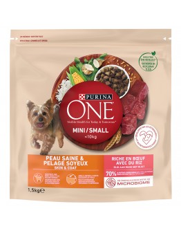 Purina ONE Mini Skin & Coat Beef - Ekonomipack: 2 x 1,5 kg