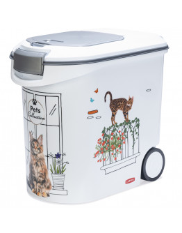 Curver torrfoderbehållare för katt - Balkongdesign: upp till  12 kg torrfoder (35 liter)
