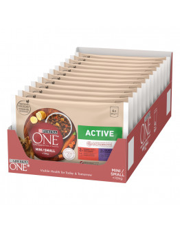 PURINA ONE Mini Active Mixpack med nötkött + anka - 4 x 85 g