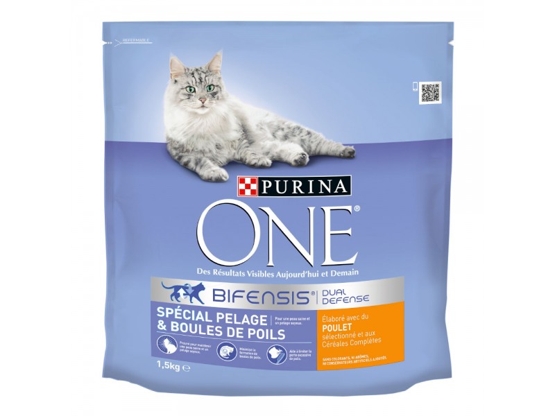 PURINA ONE Coat & Hairballs för katter - 1,5 kg
