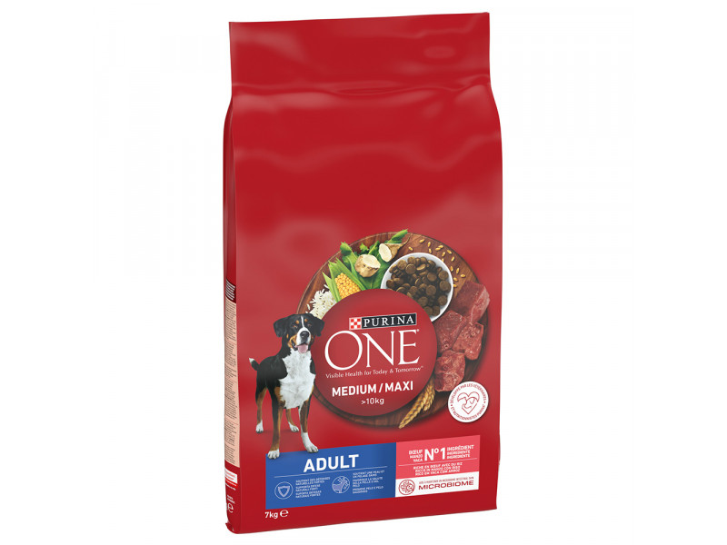 Purina One Medium/Maxi Adult Beef & Rice - 7 kg