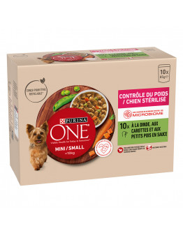 PURINA ONE Mini Adult Weight Control med kalkon - Ekonomipack: 20 x 85 g