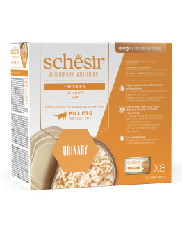 Schesir Veterinary Solutions Urinary 8 x 80 g - Kyckling
