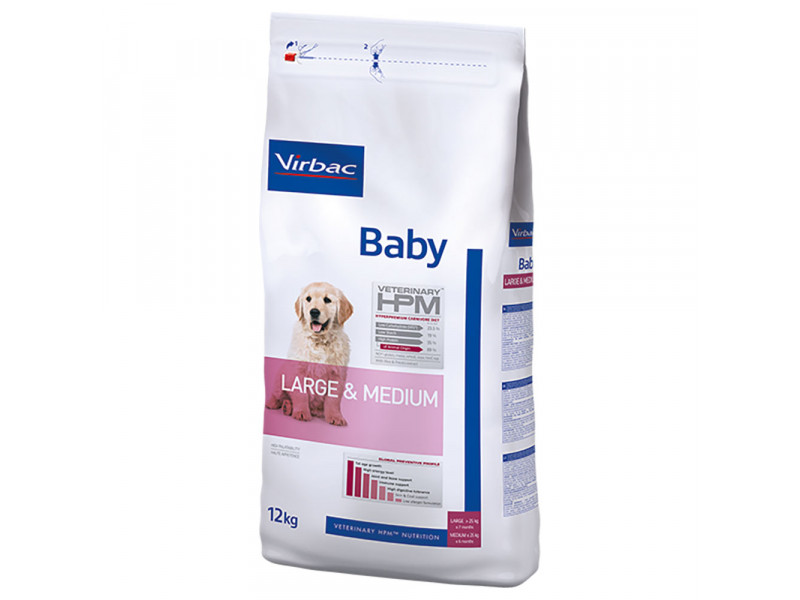 Virbac Veterinary HPM Baby Dog Large & Medium - 12 kg