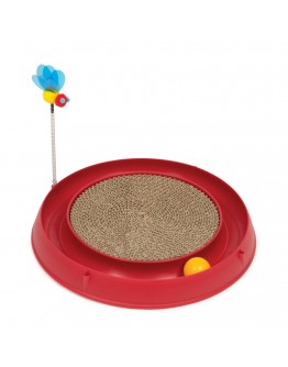 Catit Play-N-Scratch – 3 in 1 - Röd ca Ø 36 x H 25 cm