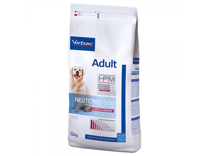 Virbac Veterinary HPM Hundförpackning för hundar - Vuxen Kastrerad Stor & Medium (2 x 12 kg)