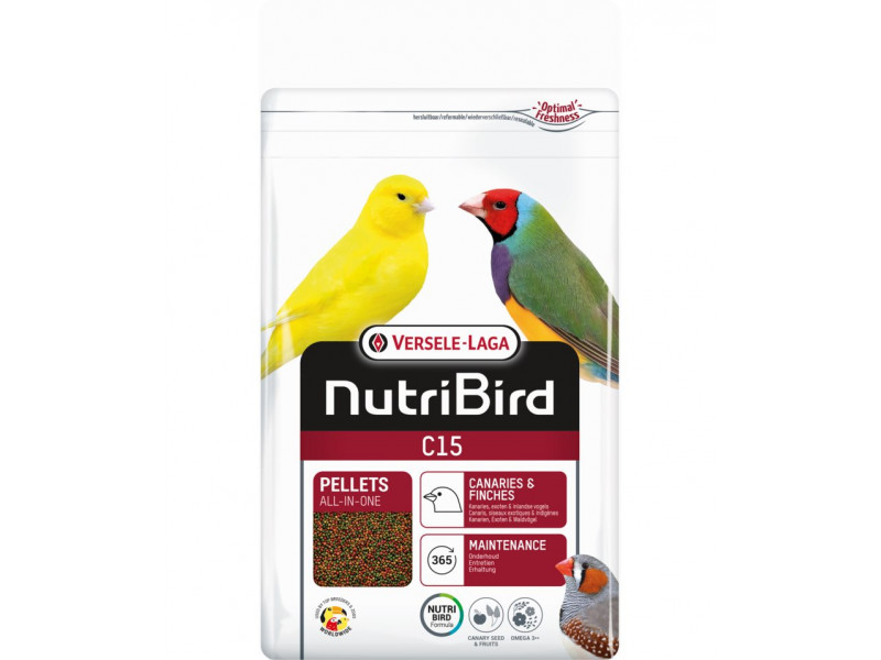 NutriBird C15 - Pellets För Kanarie och Fink - 1 kg