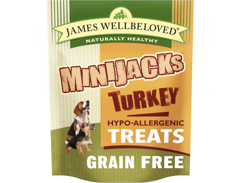 James Wellbeloved Minijacks Dog Treats - Turkey & Vegetable - Grain-Free (90g)