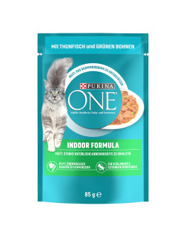 Purina ONE våtfoder för katter till specialpris! - Indoor Formula tonfisk & gröna bönor (26 x 85 g)