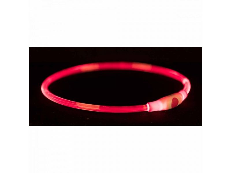 Trixie Flash Light Lysande Hundhalsband Röd (65 cm)