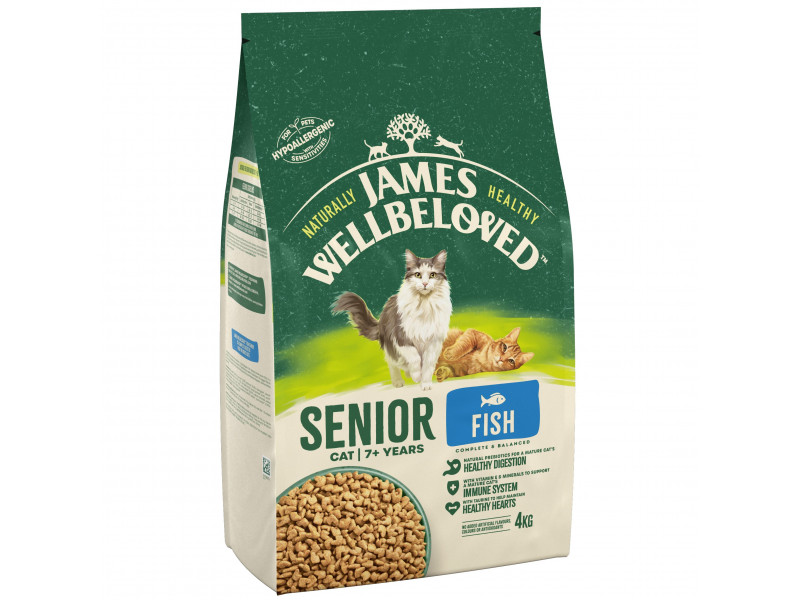 James Wellbeloved Senior 7+ Fish & Rice - Ekonomipack: 2 x 4 kg