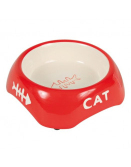 Keramikskål cat Röd 24498