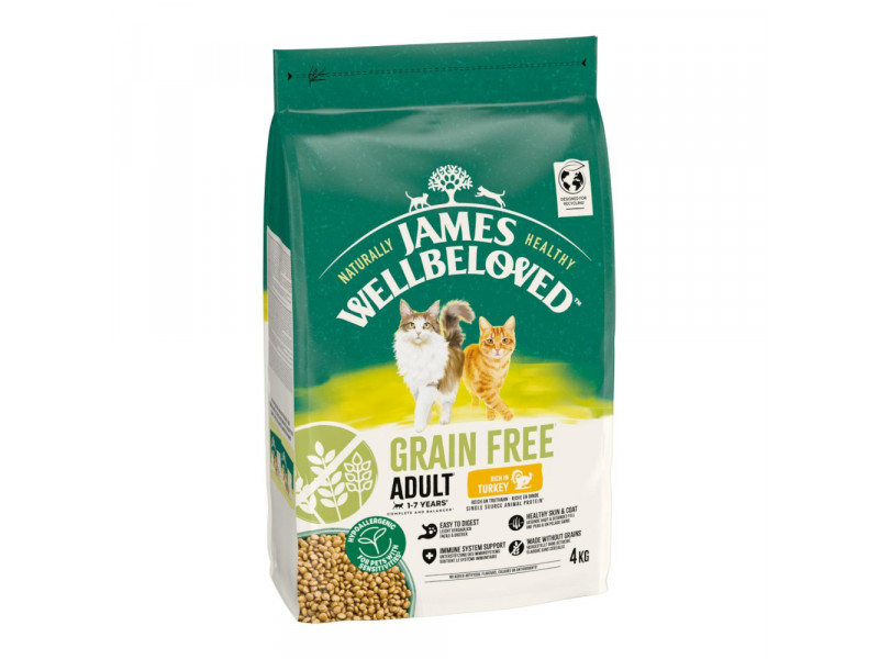James Wellbeloved Grain Free Adult Cat Hypoallergenic Turkey - 4 kg