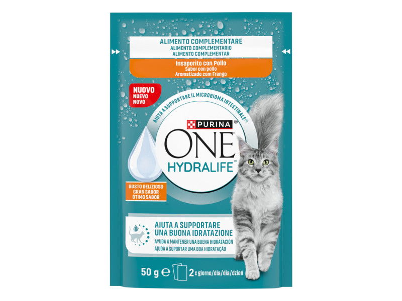 PURINA ONE Hydralife Cat Liquid 12 x 50 g - Med kycklingsmak