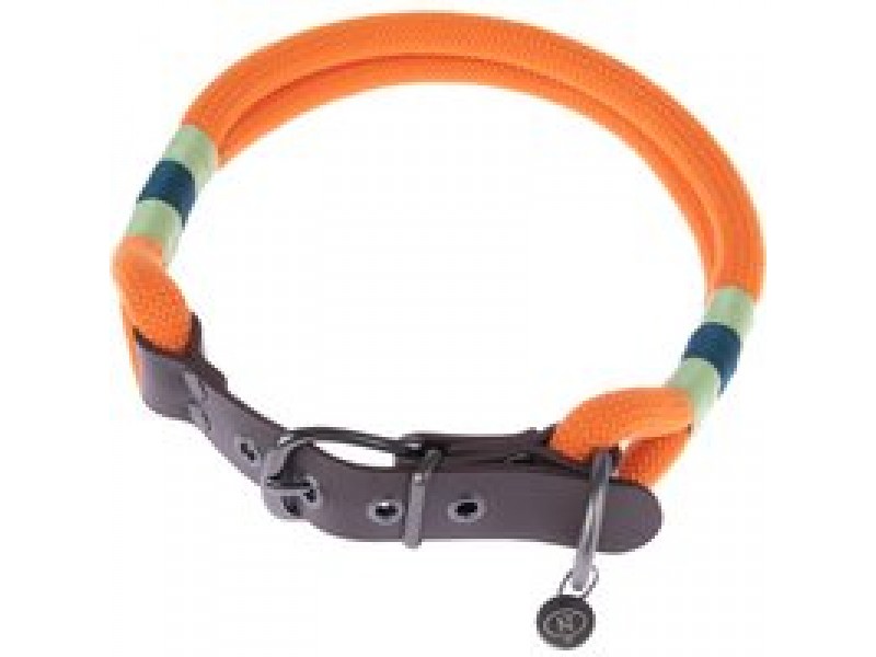 Nomad Tales Spirit halsband, tangerine - Stl. XS: 30 - 36 cm halsomfång, B 30 mm