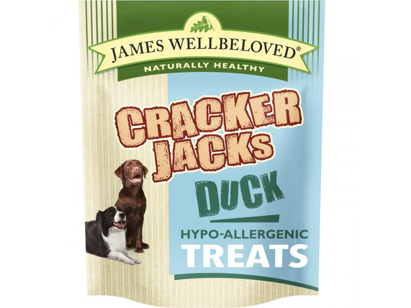 James Wellbeloved Crackerjacks Dog Treats - Ekonomipack: Duck & Rice (3 x 225 g)