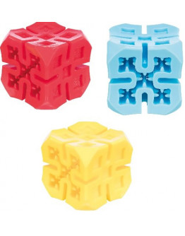 Hundleksak Snacks cube 6cm, Blå