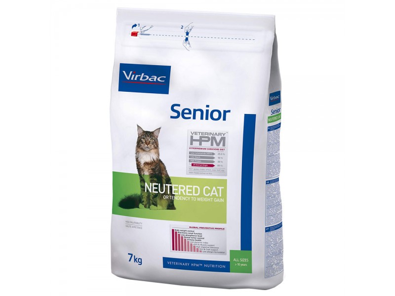 Virbac Veterinary HPM Senior Kastrerad för katter - 2 x 7 kg
