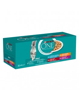 Blandad förpackning PURINA ONE Adult 40 x 85 g - Blandat urval