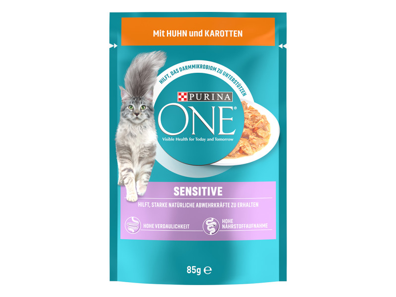 Purina One Sensitive - 26 x 85 g Kyckling & morötter