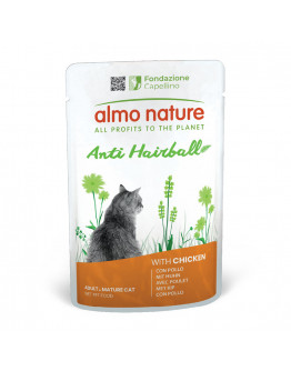 Almo Nature Holistic Anti Hairball portionspåse - 12 x 70 g med kyckling