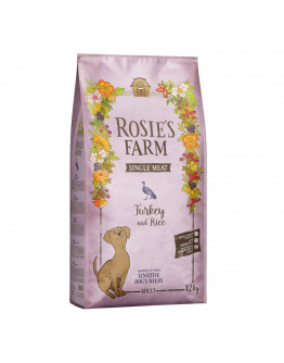 Rosie's Farm Single Meat Adult Kalkon & ris - 12 kg