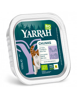 Yarrah Ekologiskt  Paté / Chunks / Filets till sparpris! - Chunks eko-kyckling, eko-kalkon & eko-aloe vera (6 x 100 g)