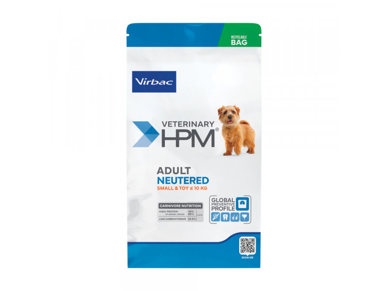 Virbac Veterinary HPM Adult Dog Neutered Small & Toy - 7 kg