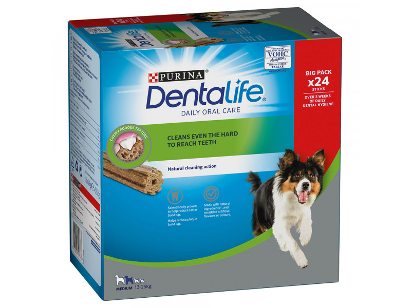 2 x Purina Dentalife hundsnacks till specialpris! - Daily Oral Care medelstora hundar (12-25 kg) - totalt 48 sticks