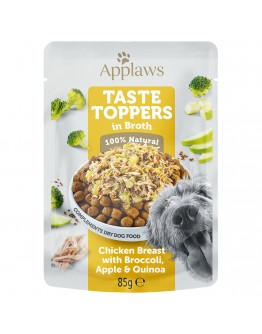 Applaws Taste Toppers i buljong 12 x 85 g - Kyckling med broccoli, äpple & quinoa