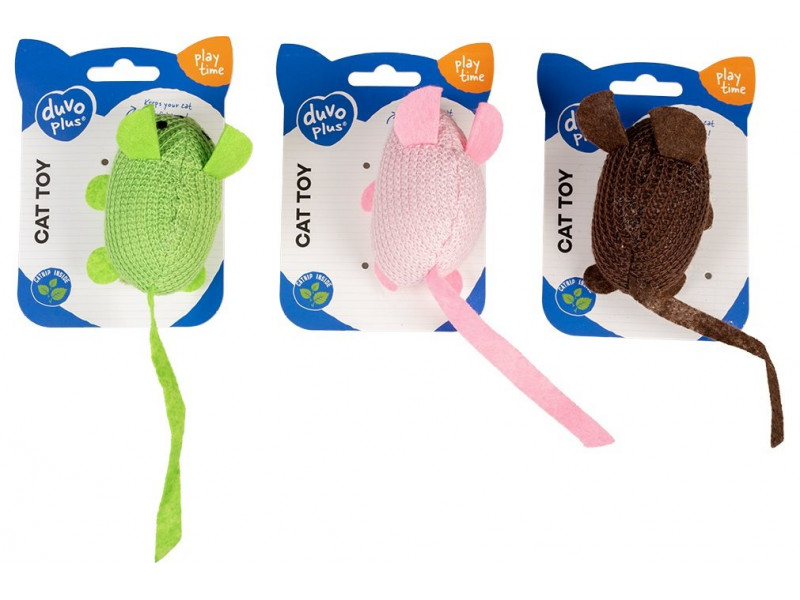 Kattleksak Duvo catnip mouse, Rosa