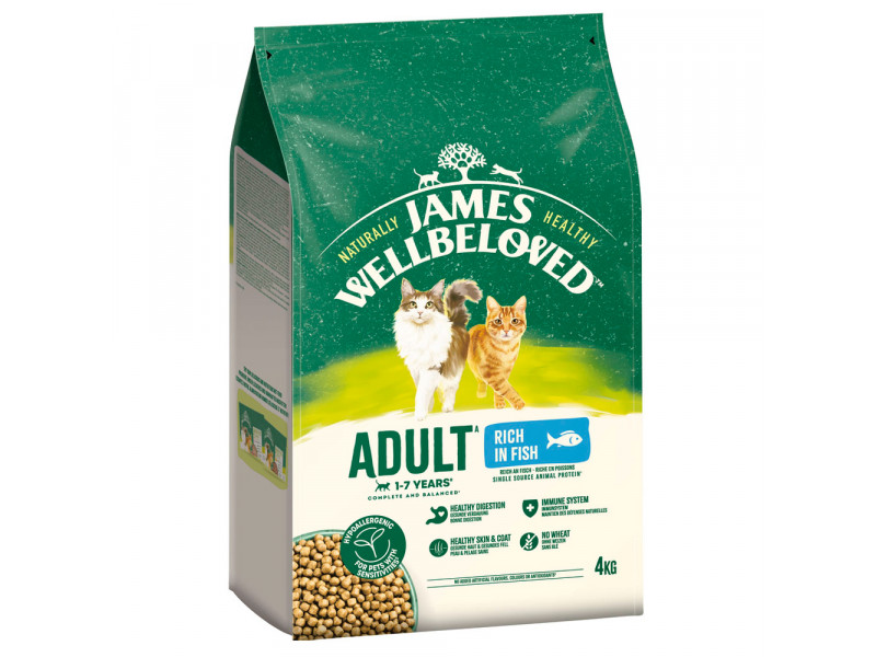 4 kg James Wellbeloved Hypoallergenic till sparpris! - Adult Fish & Rice