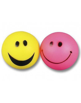 Hundleksak Vinylboll Smiley, Gul