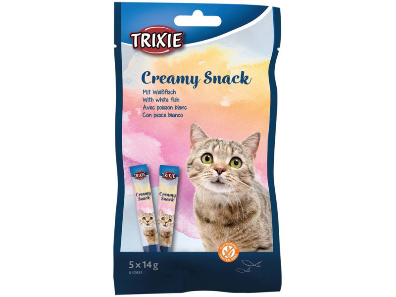 Kattgodis Trixie Snacks med vitfisk 5 × 14
