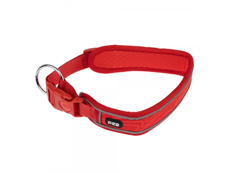 TIAKI Soft & Safe halsband rött - Stl. XS: 25 - 35 cm halsomfång, B 40 mm
