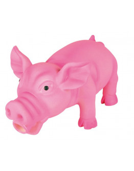 Hundleksak Latexgris m originalljud 17 cm, Rosa