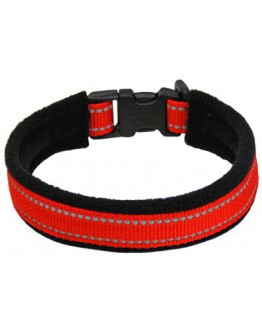 Alac Fleece Valphalsband Reflex - Röd, 20 mm x 40 cm, Röd, 20 mm x 40 cm