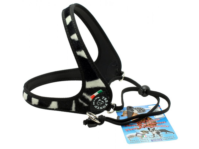 Kattsele Tre Ponti Basic Zebra Svart/Vit, 2,5