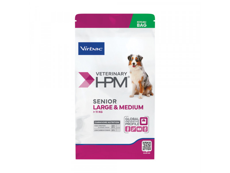 Virbac Veterinary HPM Senior Dog Large & Medium - 12 kg