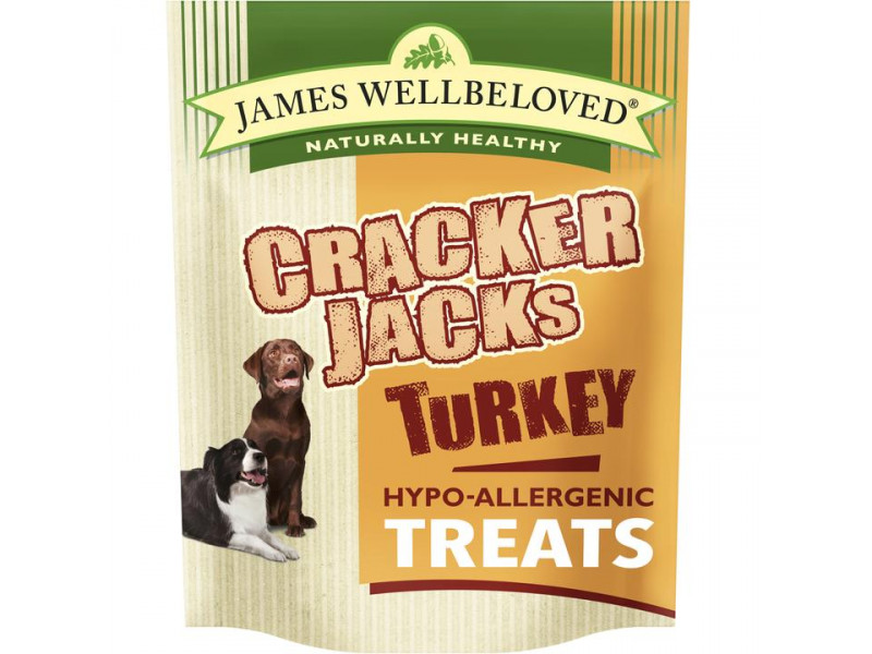 James Wellbeloved Crackerjacks Dog Treats - Ekonomipack: Turkey (3 x 225 g)