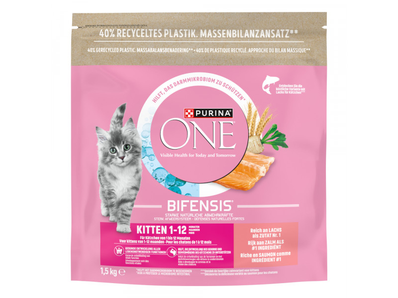 PURINA ONE Junior med lax - Ekonomipack: 6 x 1,5 kg