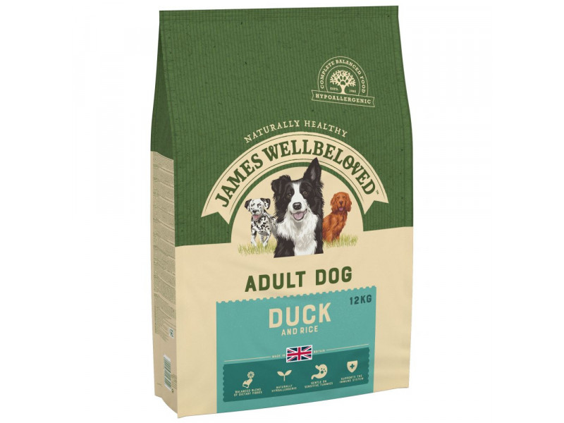 James Wellbeloved Adult Duck & Rice - Ekonomipack: 2 x 12 kg