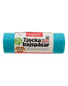 Dogman Bajspåsar med handtag 50p Turkos