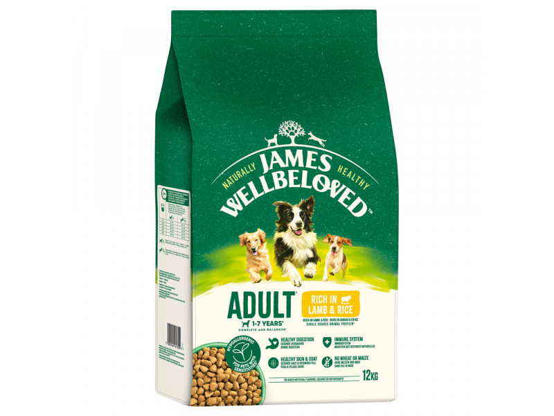 James Wellbeloved Adult Dog Hypoallergenic Lamb & Rice - 12 kg