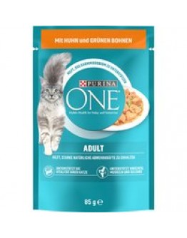 Purina One Adult - 52 x 85 g Kyckling & gröna bönor